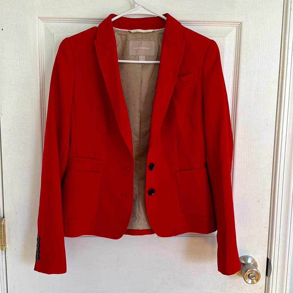 Banana Republic Red Blazer